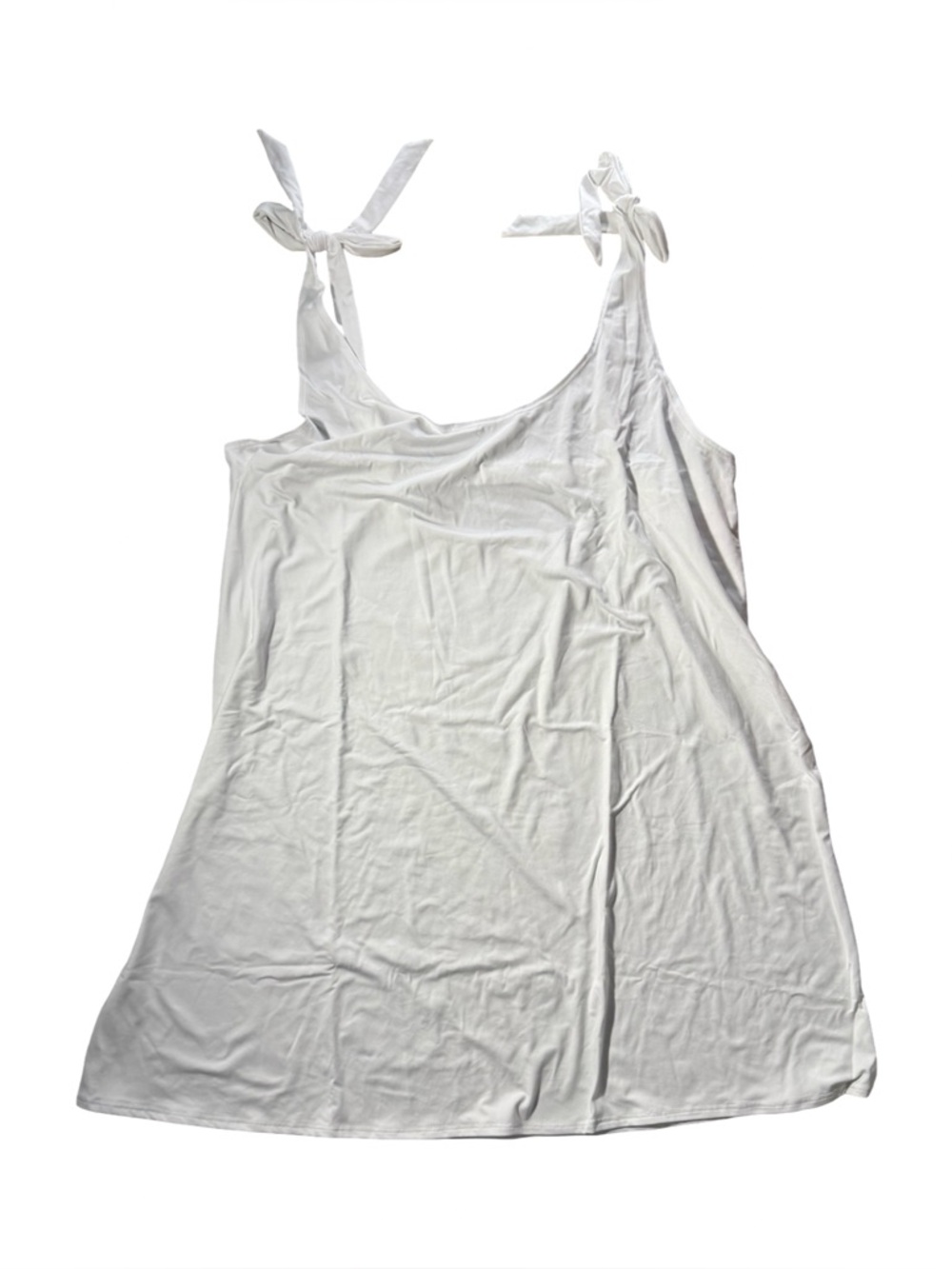 NOBO White Tie Shoulderโ Beach Cover Up Top Size Summer Lightweight